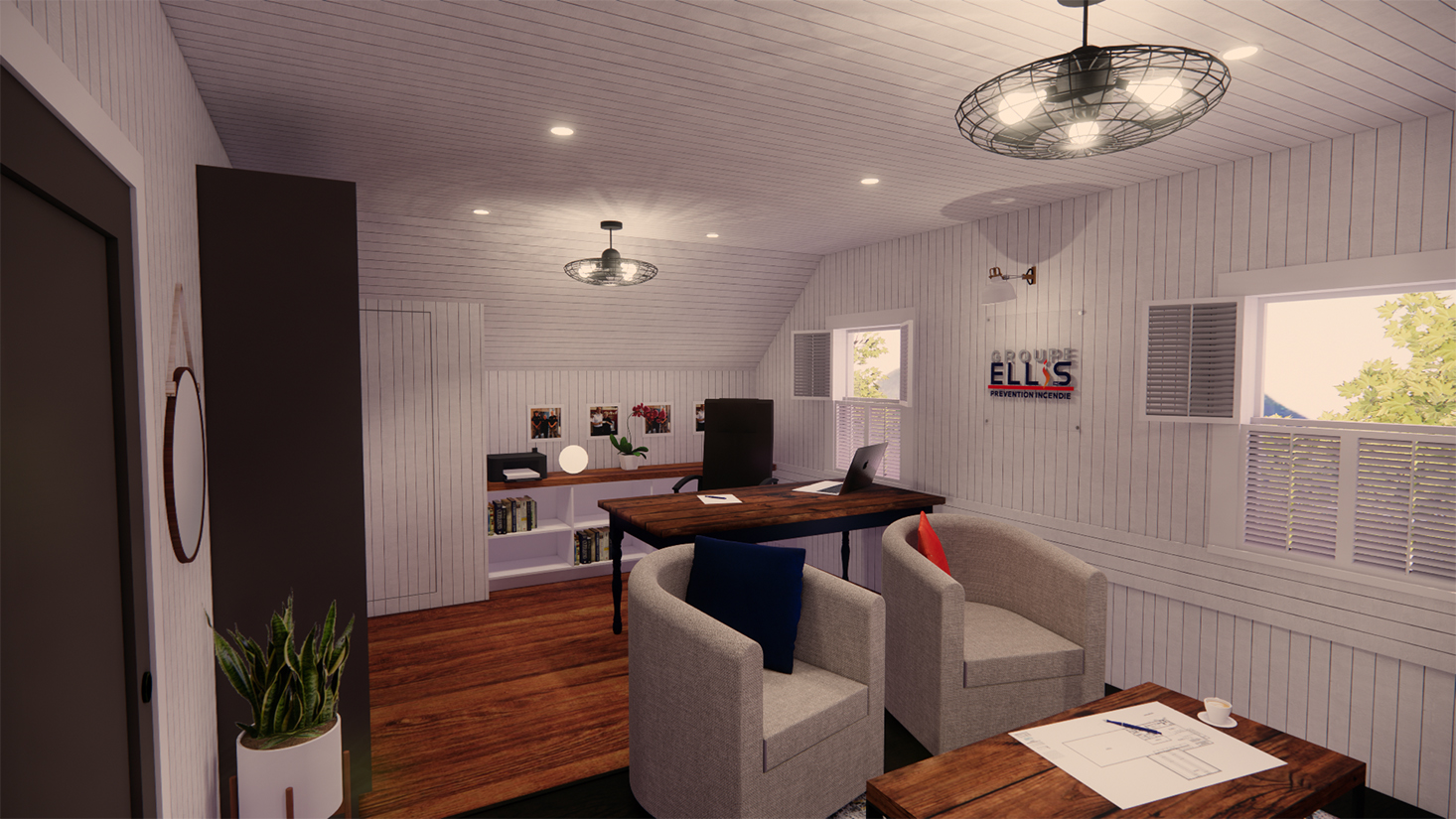 Aménagement de bureau dans une résidence centenaire